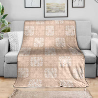 Beige Palaka Quilt Hawaii Blanket Traditional Hawaii-plaid Pattern - Polynesian Pride