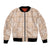 Beige Palaka Quilt Hawaii Bomber Jacket Traditional Hawaii-plaid Pattern - Polynesian Pride