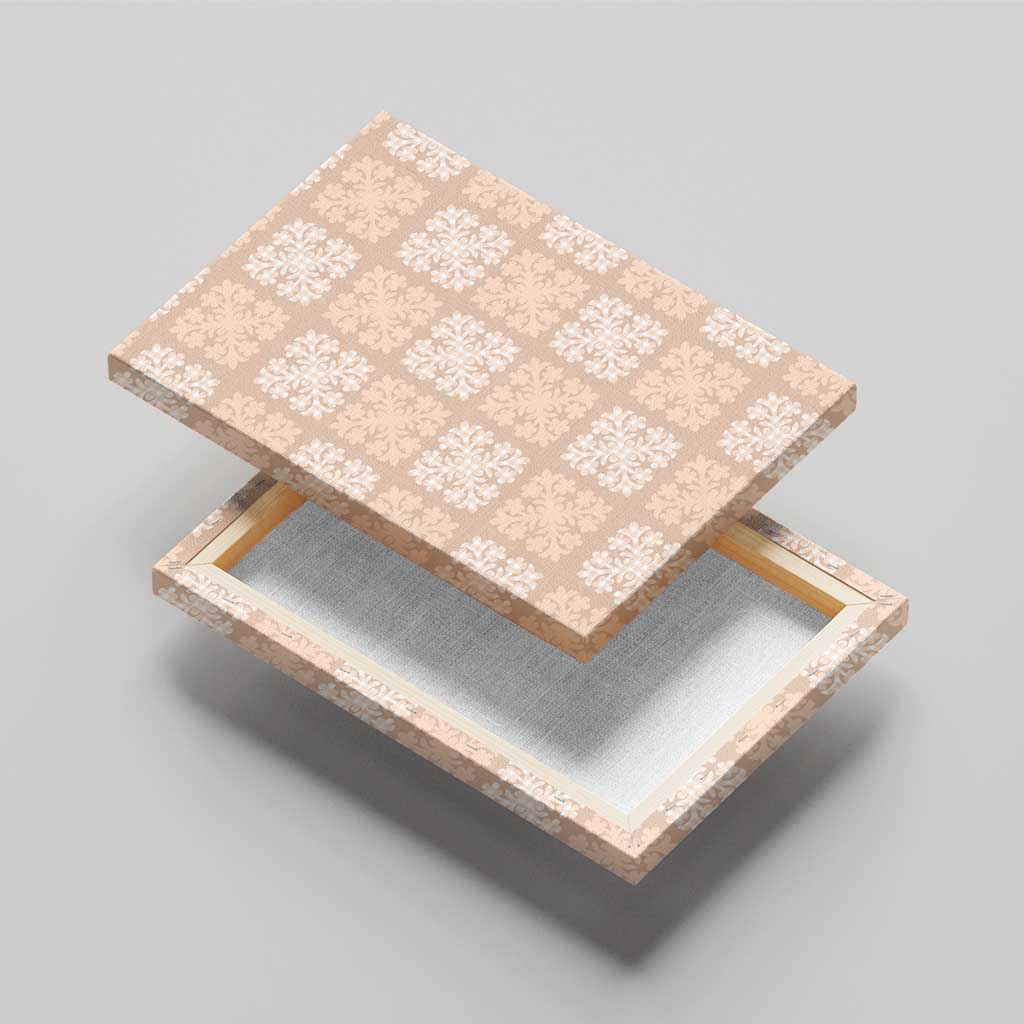 Beige Palaka Quilt Hawaii Canvas Wall Art Traditional Hawaii-plaid Pattern - Polynesian Pride