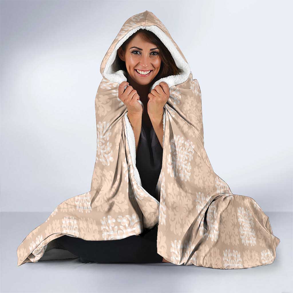 Beige Palaka Quilt Hawaii Hooded Blanket Traditional Hawaii-plaid Pattern - Polynesian Pride