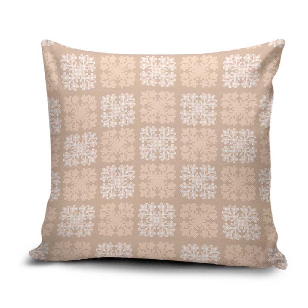 Beige Palaka Quilt Hawaii Pillow Cover Traditional Hawaii-plaid Pattern - Polynesian Pride