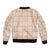 Beige Palaka Quilt Hawaii Sleeve Zip Bomber Jacket Traditional Hawaii-plaid Pattern - Polynesian Pride