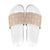 Beige Palaka Quilt Hawaii Slide Sandals Traditional Hawaii-plaid Pattern - Polynesian Pride