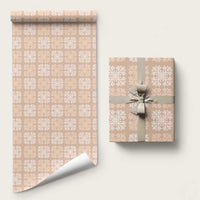 Beige Palaka Quilt Hawaii Wrapping Paper Traditional Hawaii-plaid Pattern - Polynesian Pride