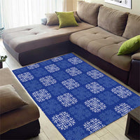 Royal Blue Palaka Quilt Hawaii Area Rug Traditional Hawaii-plaid Pattern - Polynesian Pride