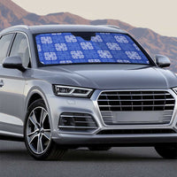 Royal Blue Palaka Quilt Hawaii Auto Sun Shade Traditional Hawaii-plaid Pattern - Polynesian Pride