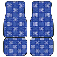 Royal Blue Palaka Quilt Hawaii Car Mats Traditional Hawaii-plaid Pattern - Polynesian Pride