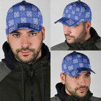 Royal Blue Palaka Quilt Hawaii Classic Cap Traditional Hawaii-plaid Pattern - Polynesian Pride