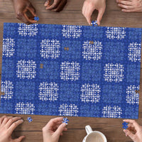 Royal Blue Palaka Quilt Hawaii Puzzle Traditional Hawaii-plaid Pattern - Polynesian Pride