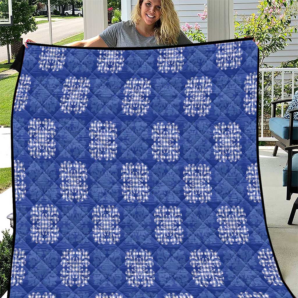 Royal Blue Palaka Quilt Hawaii Quilt Traditional Hawaii-plaid Pattern - Polynesian Pride