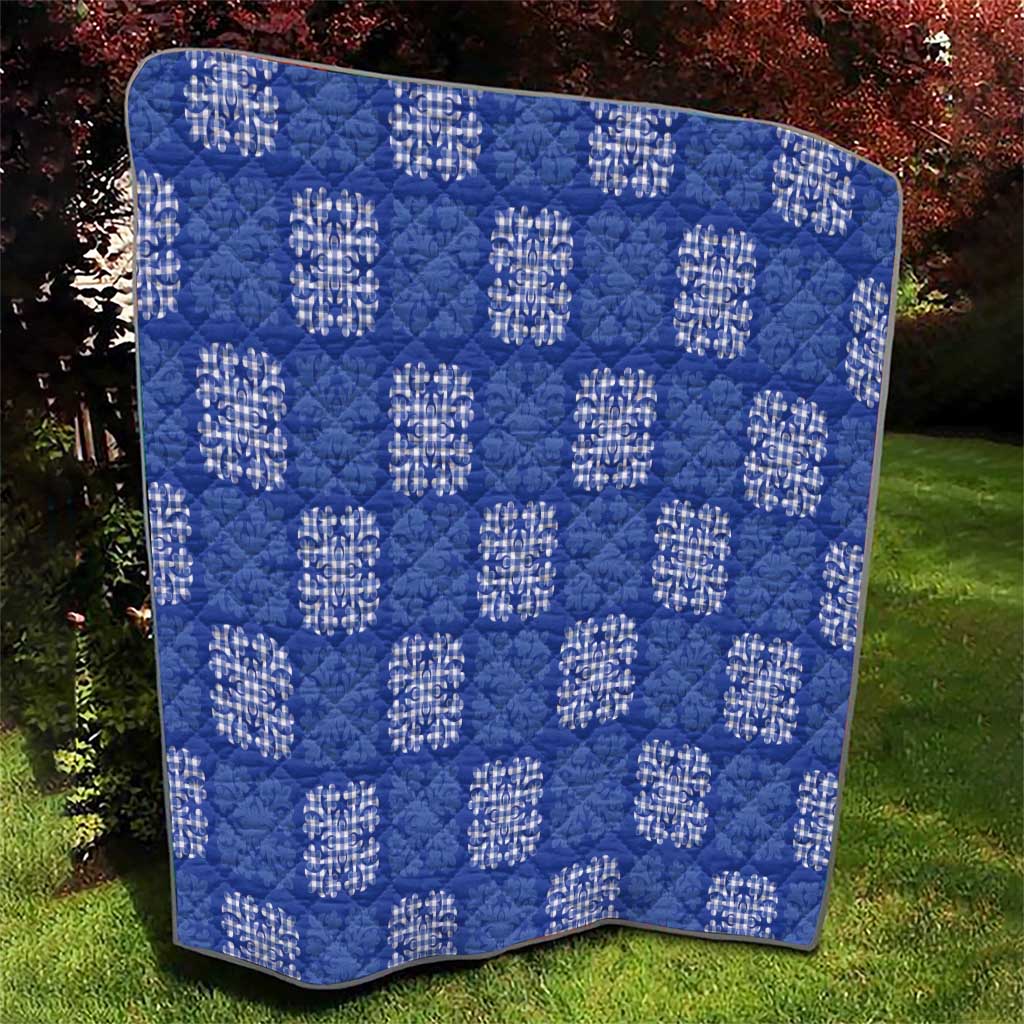Royal Blue Palaka Quilt Hawaii Quilt Traditional Hawaii-plaid Pattern - Polynesian Pride
