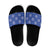 Royal Blue Palaka Quilt Hawaii Slide Sandals Traditional Hawaii-plaid Pattern - Polynesian Pride