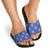 Royal Blue Palaka Quilt Hawaii Slide Sandals Traditional Hawaii-plaid Pattern - Polynesian Pride
