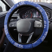 Royal Blue Palaka Quilt Hawaii Steering Wheel Cover Traditional Hawaii-plaid Pattern - Polynesian Pride