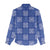 Royal Blue Palaka Quilt Hawaii Women Casual Shirt Traditional Hawaii-plaid Pattern - Polynesian Pride