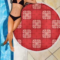 Red Palaka Quilt Hawaii Beach Blanket Traditional Hawaii-plaid Pattern - Polynesian Pride