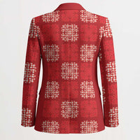 Red Palaka Quilt Hawaii Blazer Traditional Hawaii-plaid Pattern - Polynesian Pride
