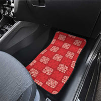 Red Palaka Quilt Hawaii Car Mats Traditional Hawaii-plaid Pattern - Polynesian Pride