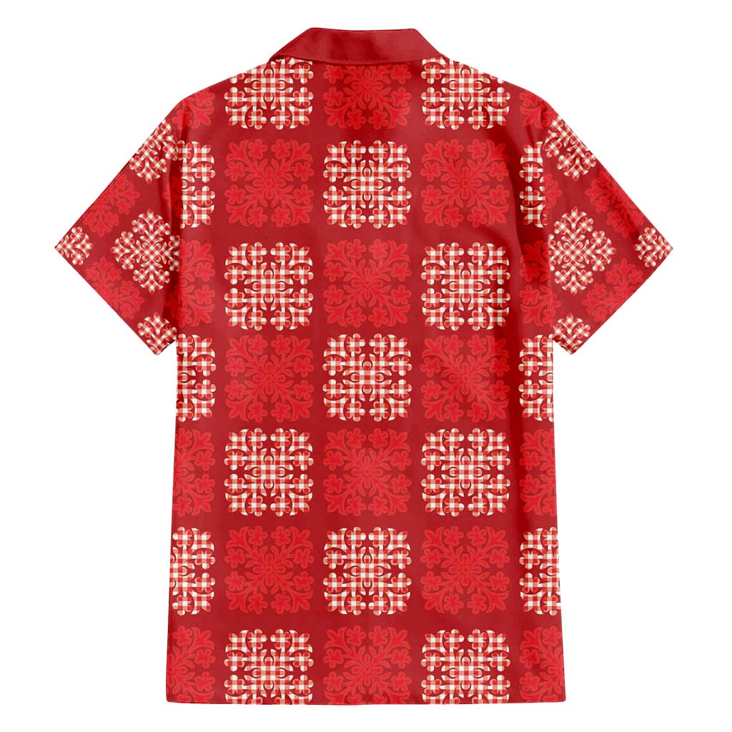 Red Palaka Quilt Hawaii Family Matching Puletasi and Hawaiian Shirt Traditional Hawaii-plaid Pattern - Polynesian Pride