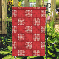 Red Palaka Quilt Hawaii Garden Flag Traditional Hawaii-plaid Pattern - Polynesian Pride