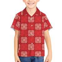 Red Palaka Quilt Hawaii Hawaiian Shirt Traditional Hawaii-plaid Pattern - Polynesian Pride