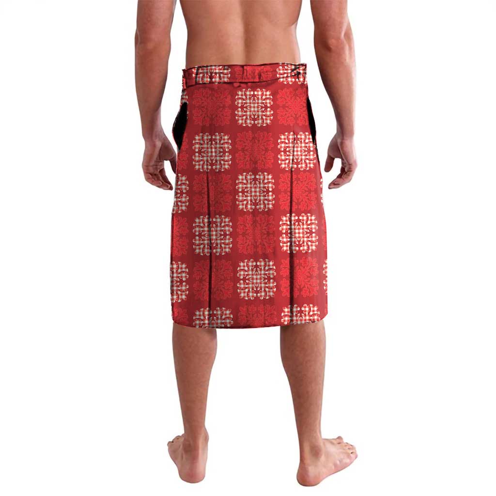 Red Palaka Quilt Hawaii Lavalava Traditional Hawaii-plaid Pattern - Polynesian Pride