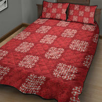 Red Palaka Quilt Hawaii Quilt Bed Set Traditional Hawaii-plaid Pattern - Polynesian Pride