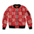 Red Palaka Quilt Hawaii Sleeve Zip Bomber Jacket Traditional Hawaii-plaid Pattern - Polynesian Pride