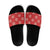 Red Palaka Quilt Hawaii Slide Sandals Traditional Hawaii-plaid Pattern - Polynesian Pride