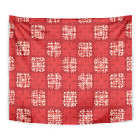 Red Palaka Quilt Hawaii Tapestry Traditional Hawaii-plaid Pattern - Polynesian Pride