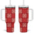 Red Palaka Quilt Hawaii Tumbler With Handle Traditional Hawaii-plaid Pattern - Polynesian Pride