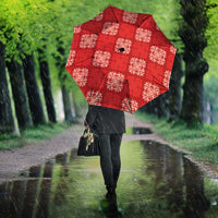 Red Palaka Quilt Hawaii Umbrella Traditional Hawaii-plaid Pattern - Polynesian Pride