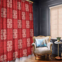 Red Palaka Quilt Hawaii Window Curtain Traditional Hawaii-plaid Pattern - Polynesian Pride