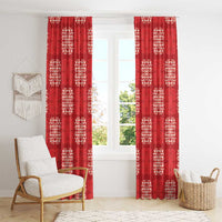 Red Palaka Quilt Hawaii Window Curtain Traditional Hawaii-plaid Pattern - Polynesian Pride