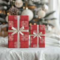 Red Palaka Quilt Hawaii Wrapping Paper Traditional Hawaii-plaid Pattern - Polynesian Pride