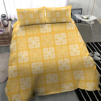 Yellow Palaka Quilt Hawaii Bedding Set Traditional Hawaii-plaid Pattern - Polynesian Pride