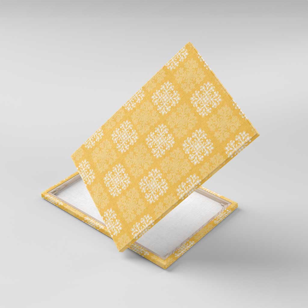 Yellow Palaka Quilt Hawaii Canvas Wall Art Traditional Hawaii-plaid Pattern - Polynesian Pride