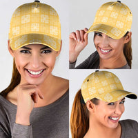 Yellow Palaka Quilt Hawaii Classic Cap Traditional Hawaii-plaid Pattern - Polynesian Pride
