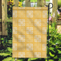 Yellow Palaka Quilt Hawaii Garden Flag Traditional Hawaii-plaid Pattern - Polynesian Pride