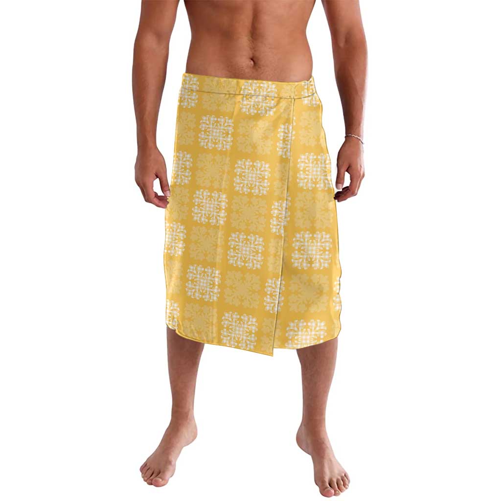 Yellow Palaka Quilt Hawaii Lavalava Traditional Hawaii-plaid Pattern - Polynesian Pride