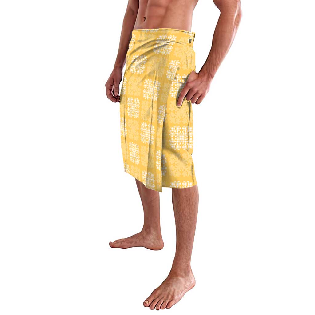 Yellow Palaka Quilt Hawaii Lavalava Traditional Hawaii-plaid Pattern - Polynesian Pride