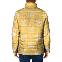 Yellow Palaka Quilt Hawaii Padded Jacket Traditional Hawaii-plaid Pattern - Polynesian Pride