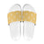 Yellow Palaka Quilt Hawaii Slide Sandals Traditional Hawaii-plaid Pattern - Polynesian Pride