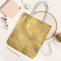 Yellow Palaka Quilt Hawaii Tote Bag Traditional Hawaii-plaid Pattern - Polynesian Pride