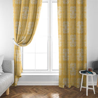 Yellow Palaka Quilt Hawaii Window Curtain Traditional Hawaii-plaid Pattern - Polynesian Pride