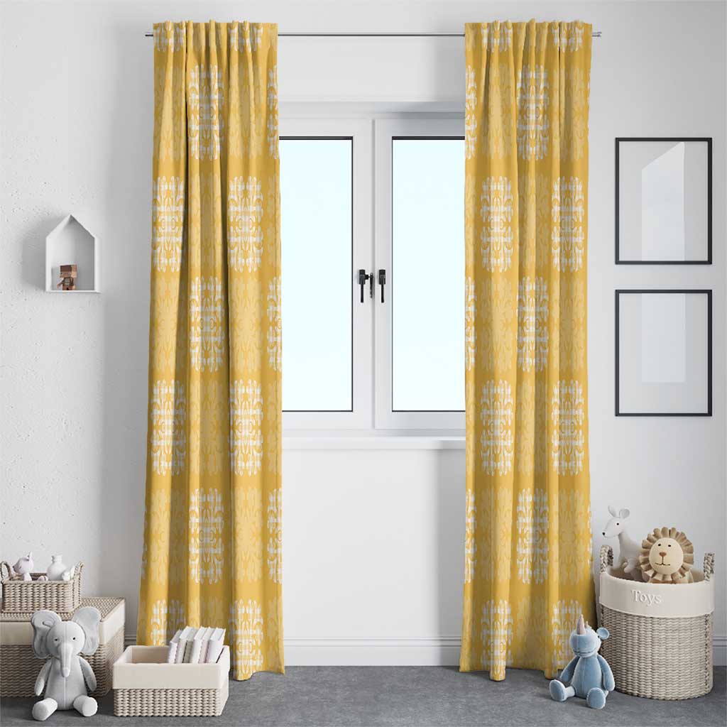 Yellow Palaka Quilt Hawaii Window Curtain Traditional Hawaii-plaid Pattern - Polynesian Pride