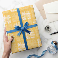 Yellow Palaka Quilt Hawaii Wrapping Paper Traditional Hawaii-plaid Pattern - Polynesian Pride