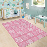 Pink Palaka Quilt Hawaii Area Rug Traditional Hawaii-plaid Pattern - Polynesian Pride