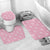 Pink Palaka Quilt Hawaii Bathroom Set Traditional Hawaii-plaid Pattern - Polynesian Pride