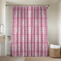 Pink Palaka Quilt Hawaii Bathroom Set Traditional Hawaii-plaid Pattern - Polynesian Pride
